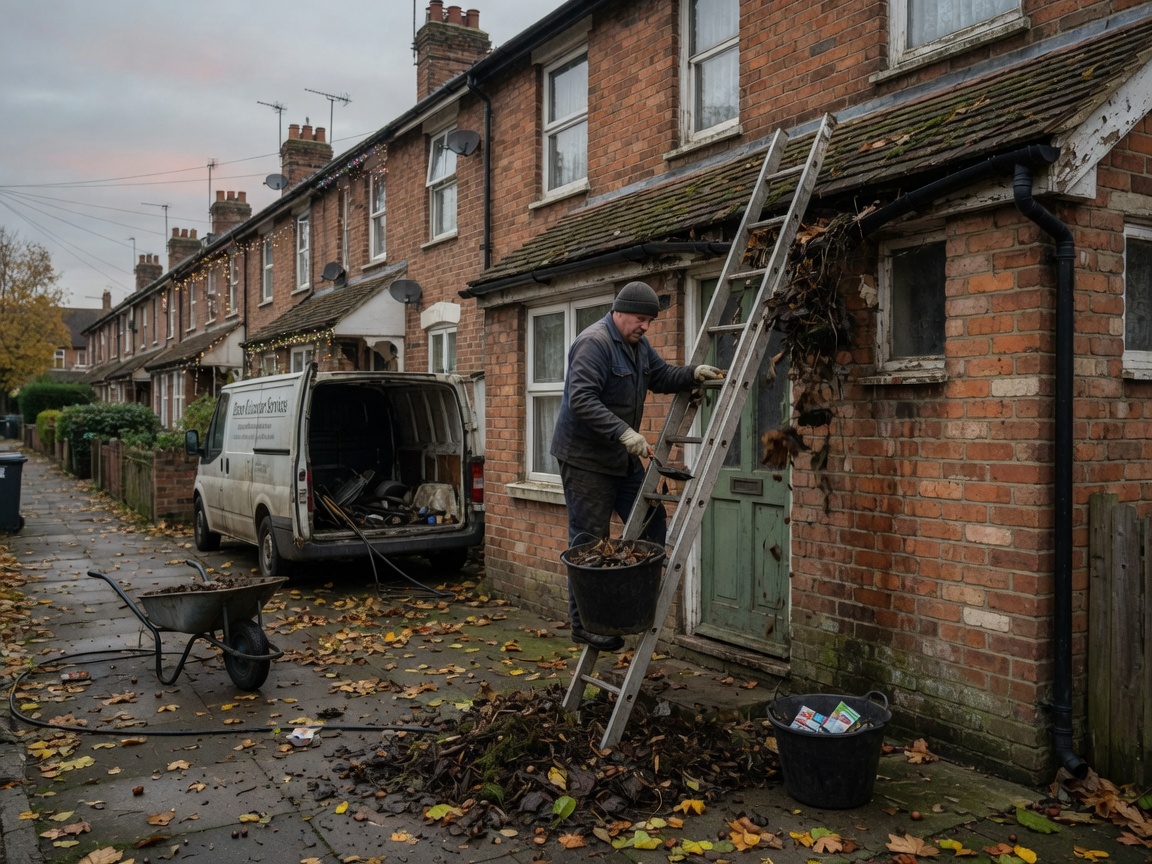 Clearing Blocked Gutters on Older Essex Homes Before Winter